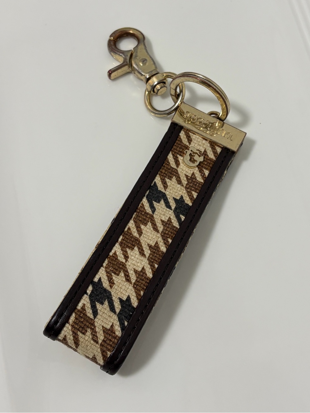 Spartina “Eliza” Houndstooth Pattern Woven Key Fob - Excellent Condition